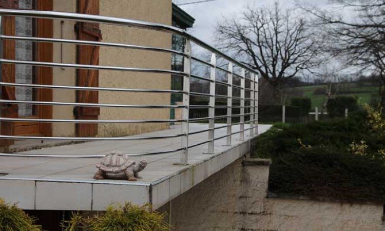 Balcon inox tube micro-billage polie